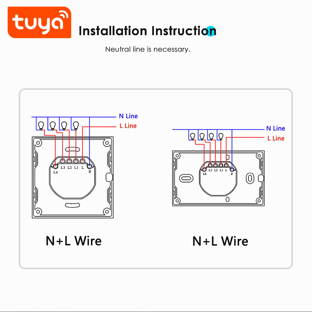 Întrerupător inteligent cu un canal WiFi, Întrerupător silențios cu senzor, de sticlă, pentru decorarea biroului, fără cablu neutru, control la distanță, casă inteligentă